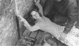 Maeve Kissing The Blarney Stone